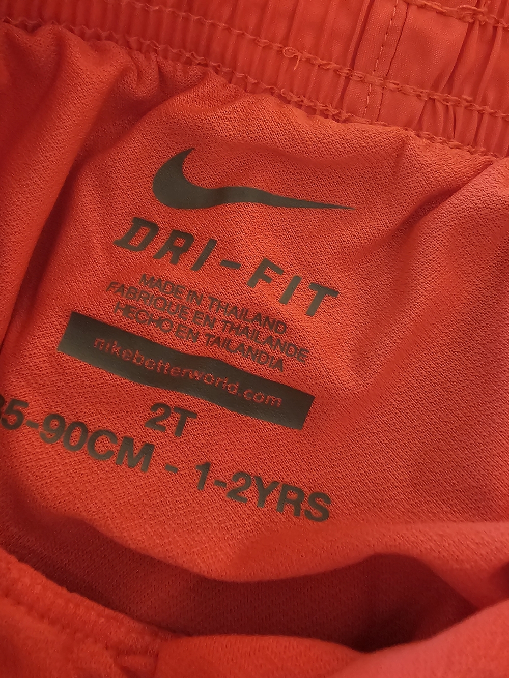 Nike Girls Dri-FIT Tempo Active Run Athletic Shorts Pink Orange 2T Lot of 2 - Picture 4 of 7